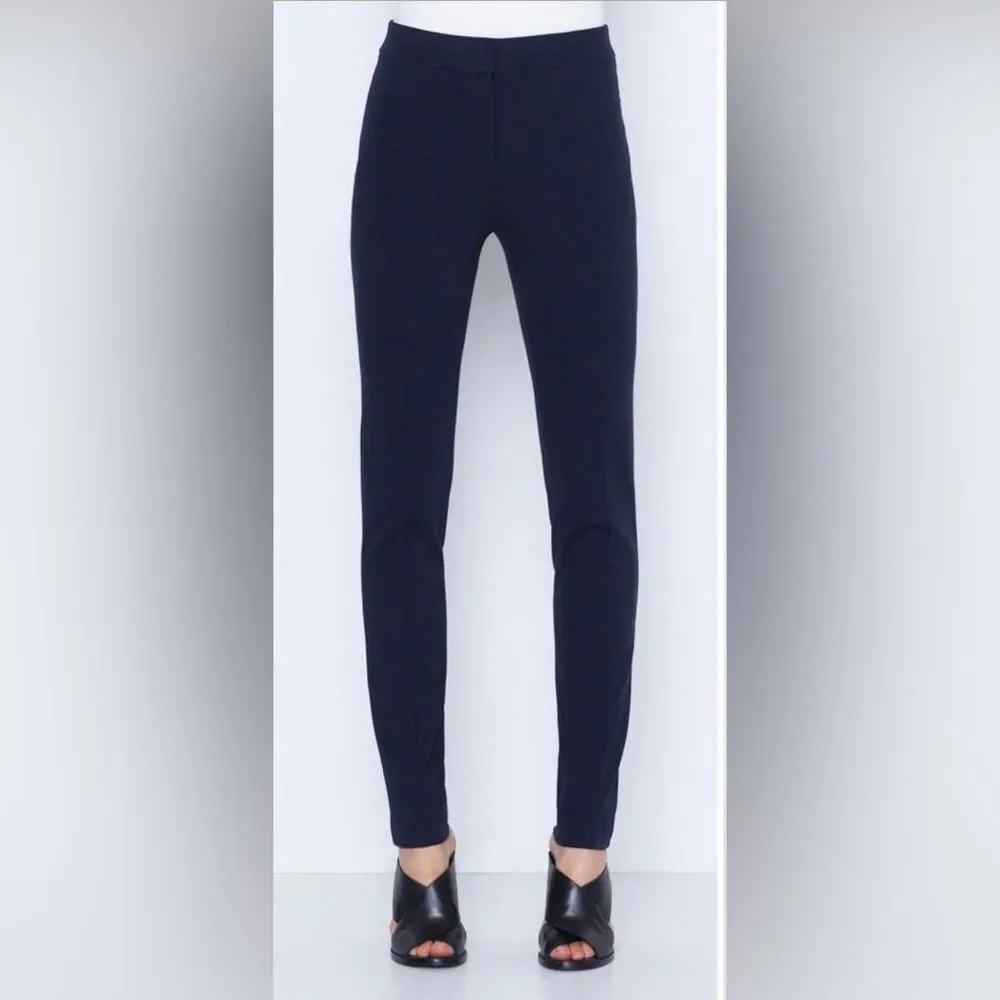 Akris Punto Mara Navy Blue  Pintuck Stretch Jersey Pants size 2